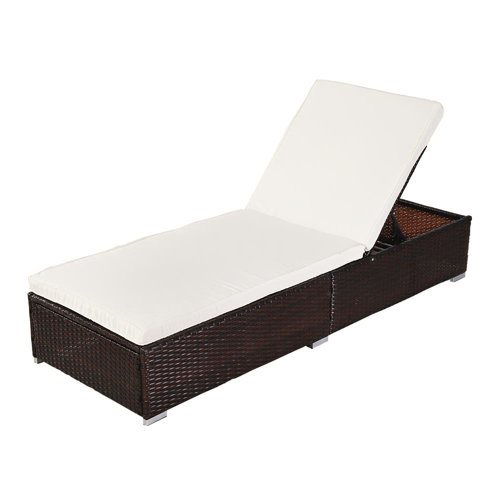 Latitude Run® Chakka Outdoor Reclining Chaise Lounge with Cushion